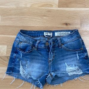 Denim jean shorts